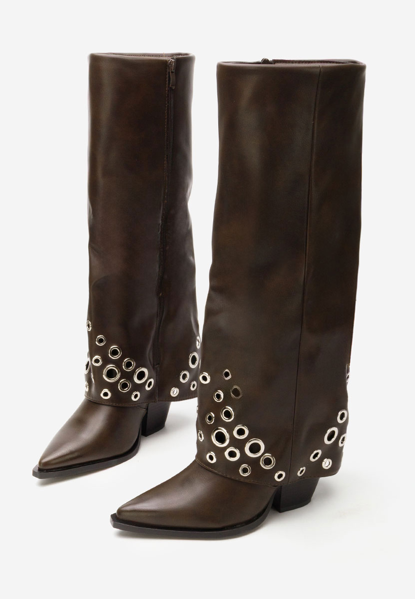 Tovia barna magassarkú csizma