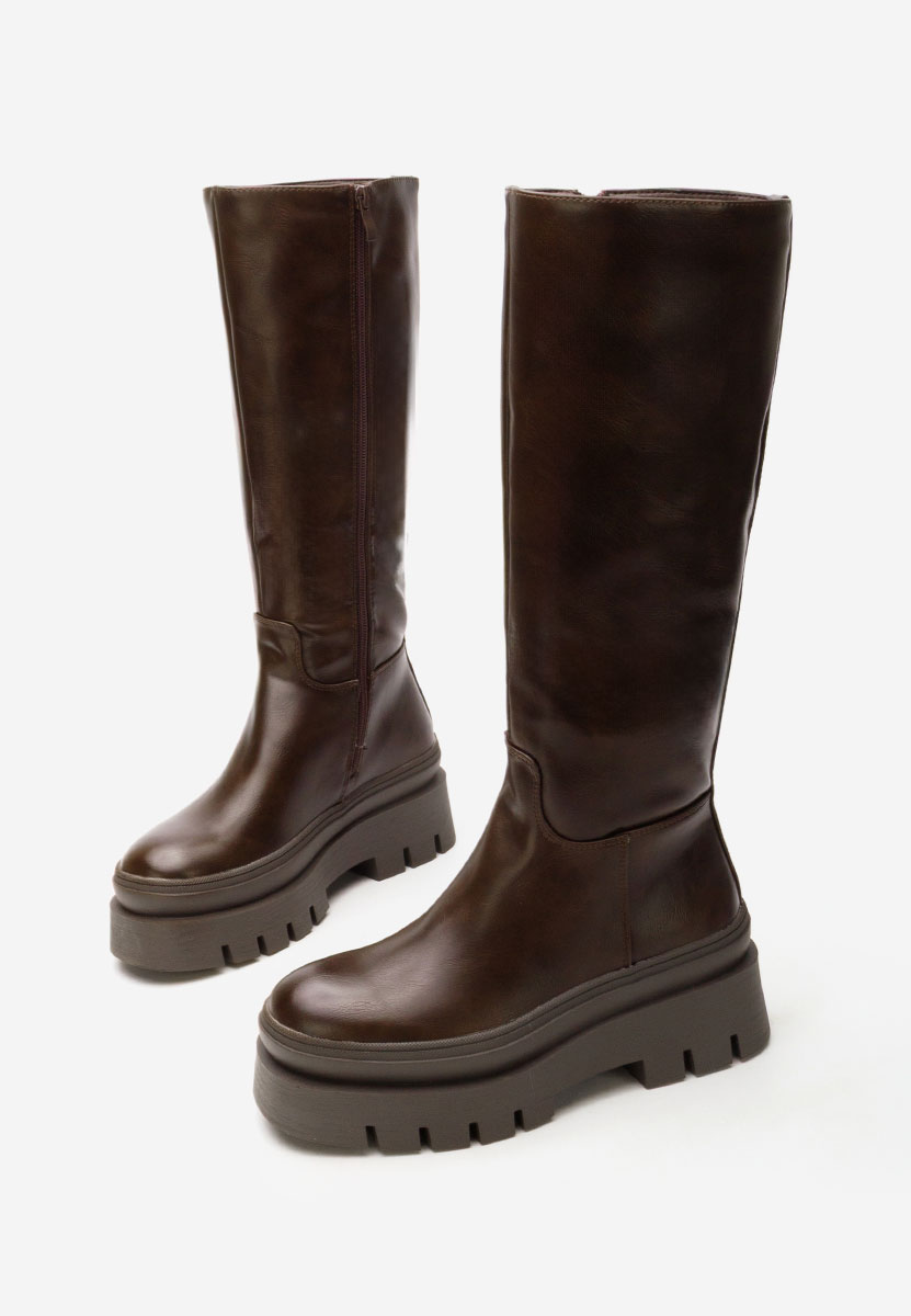 Contesa barna telitalpú csizma