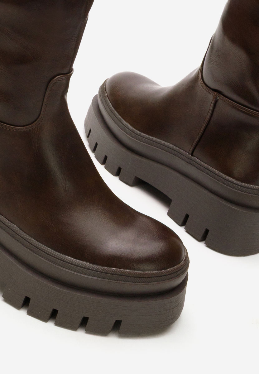 Contesa barna telitalpú csizma