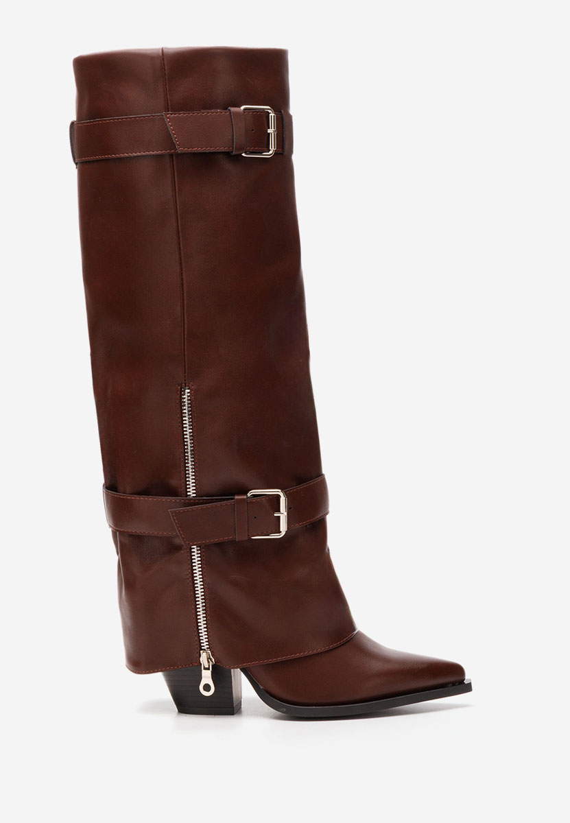 Daizi borvörös magassarkú csizma