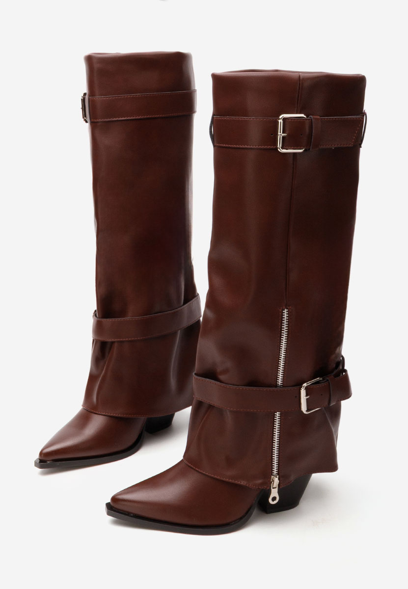 Daizi borvörös magassarkú csizma