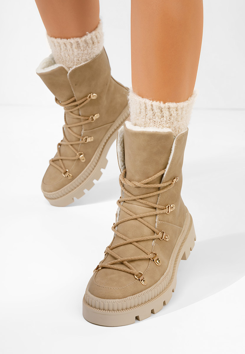 Solira khaki női téli bokacipő