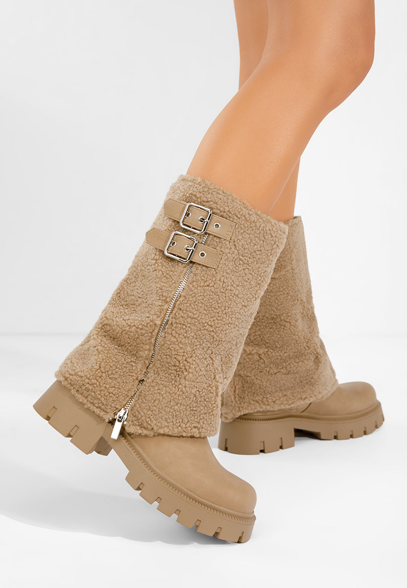 Morina khaki lapos talpú csizma 