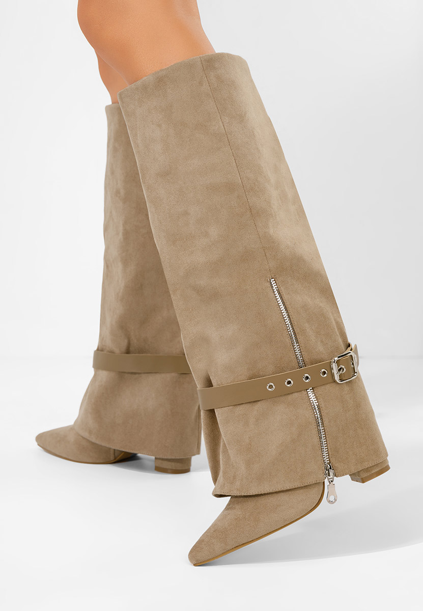 Scotia khaki magassarkú csizma
