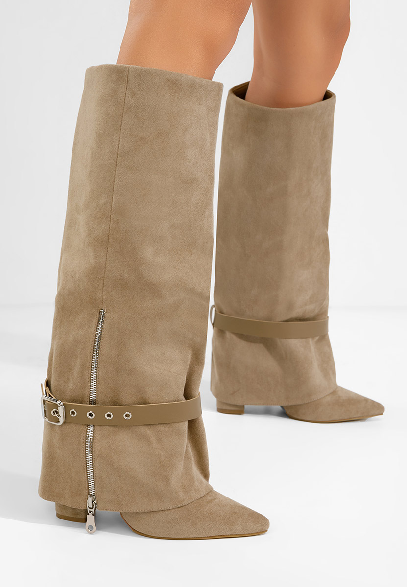 Scotia khaki magassarkú csizma