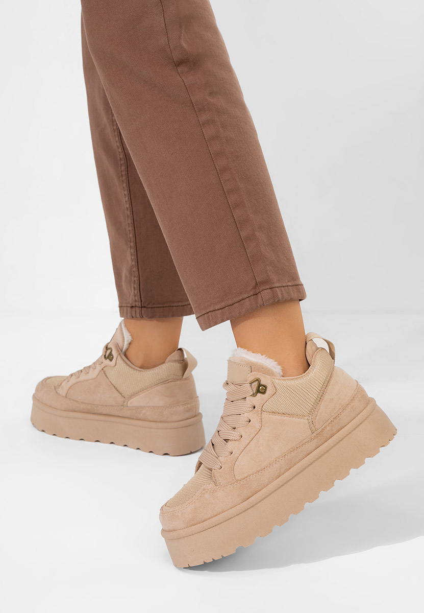 Isariel khaki telitalpú platform sneaker