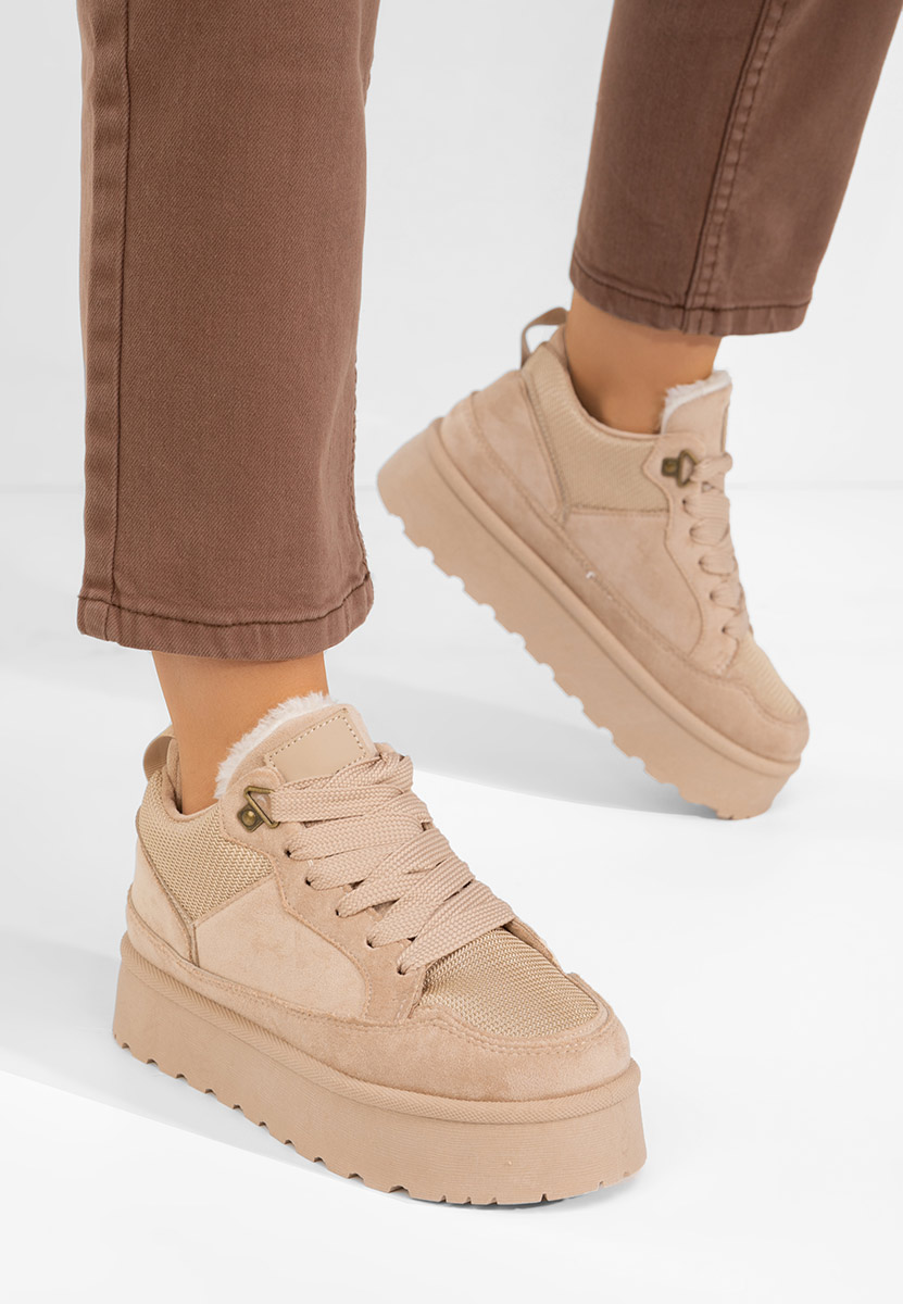 Isariel khaki telitalpú platform sneaker