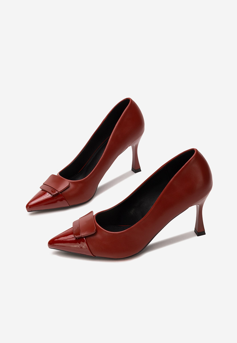 Diava borvörös tűsarkú cipő 