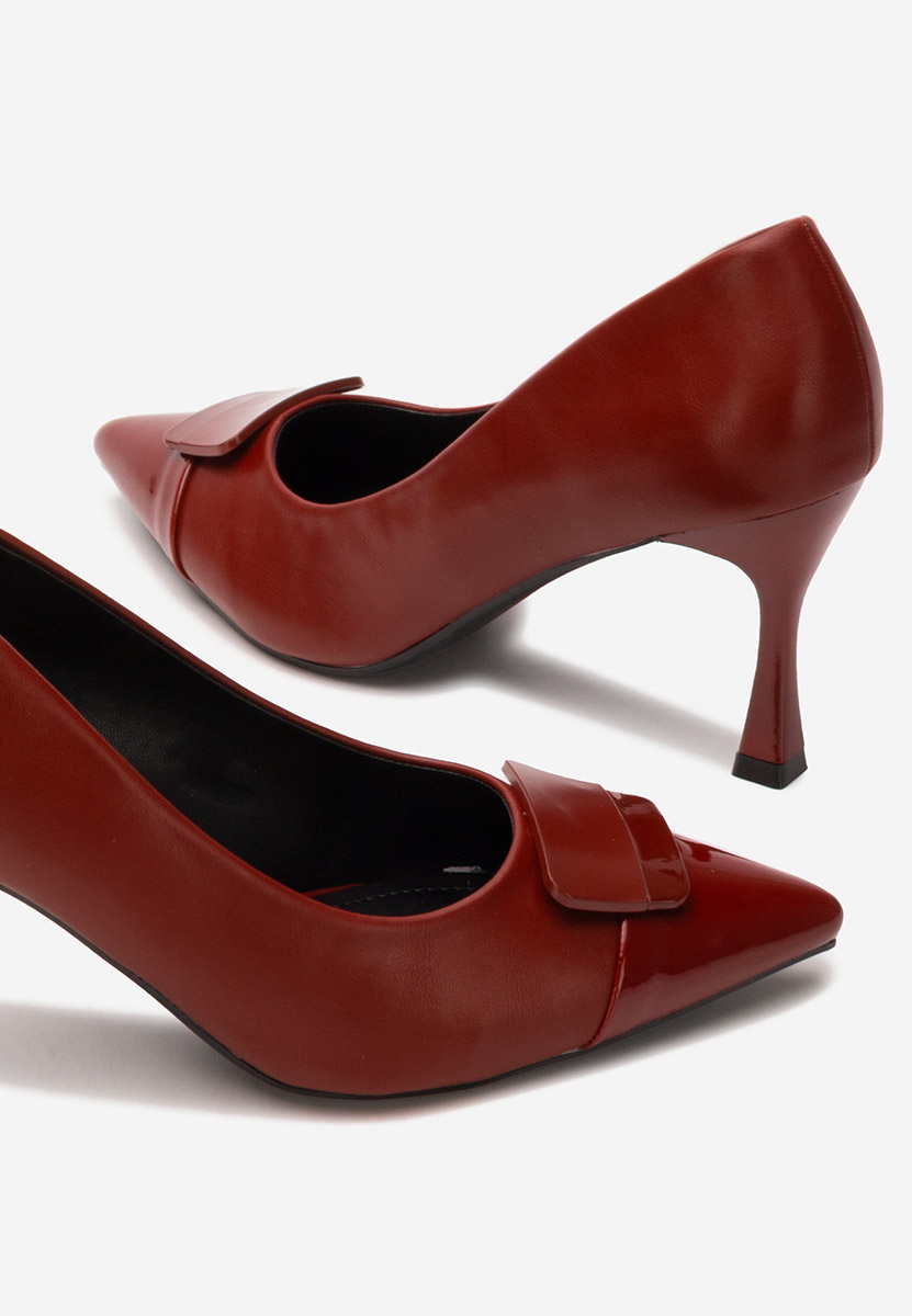 Diava borvörös tűsarkú cipő 