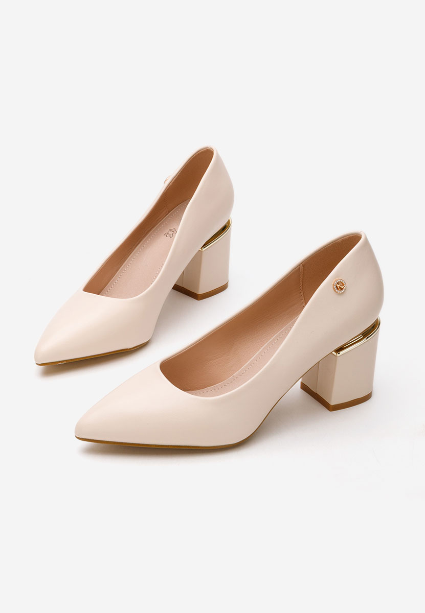 Nelia v4 bézs elegáns magassarkú cipő