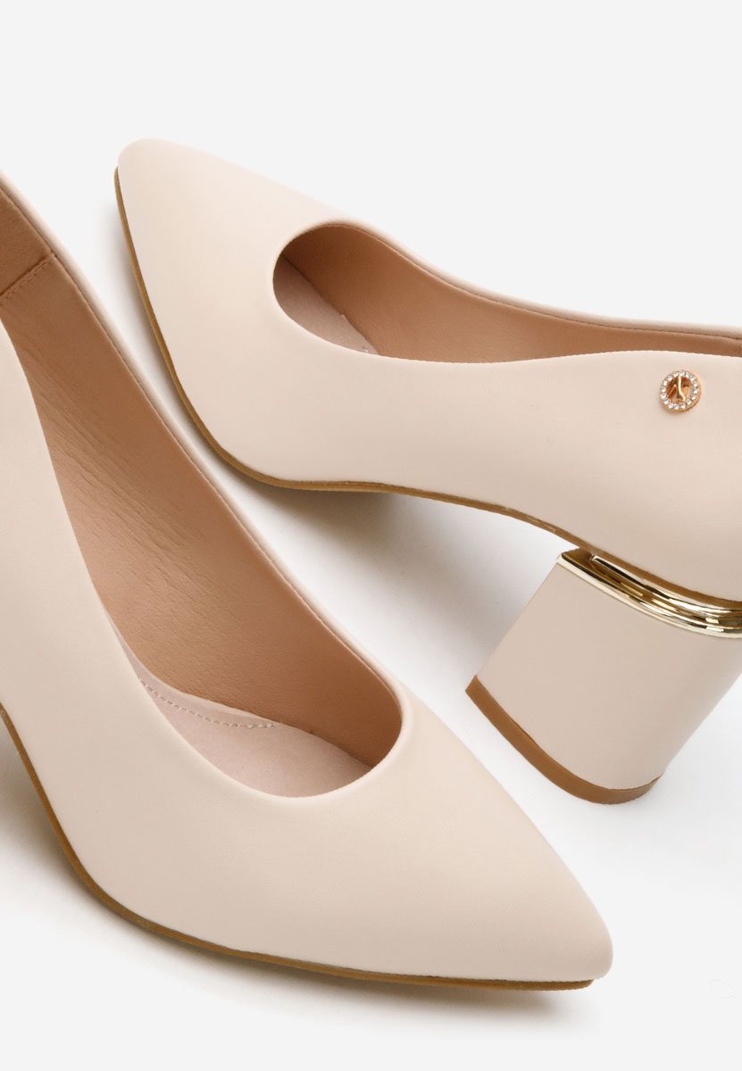 Nelia v4 bézs elegáns magassarkú cipő