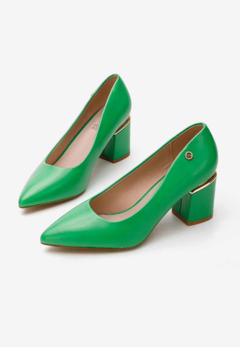 Nelia v4 zöld elegáns magassarkú cipő