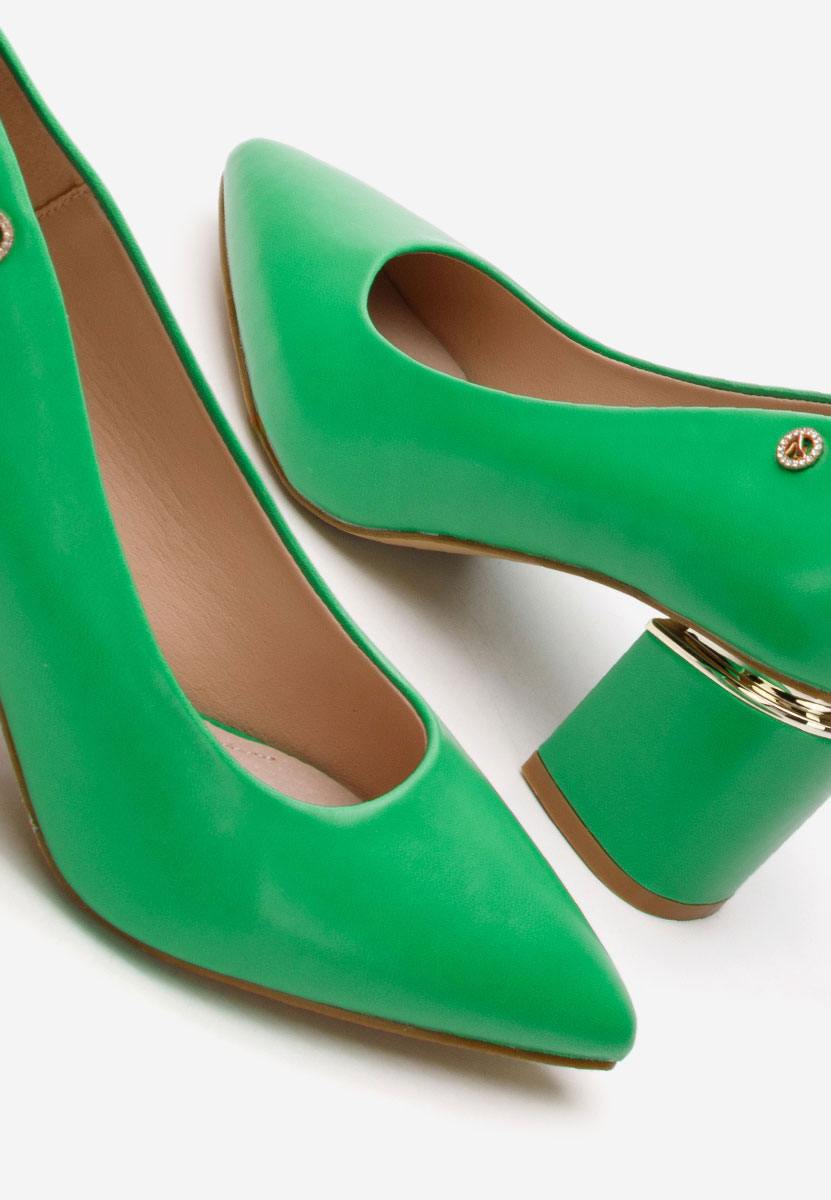 Nelia v4 zöld elegáns magassarkú cipő