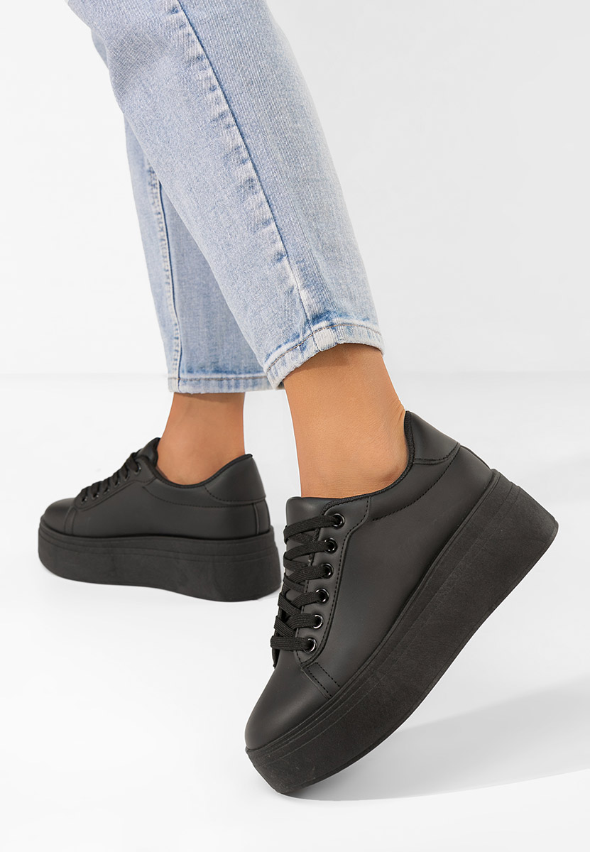 Albea fekete telitalpú platform sneaker