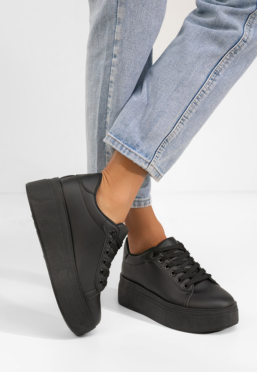 Albea fekete telitalpú platform sneaker