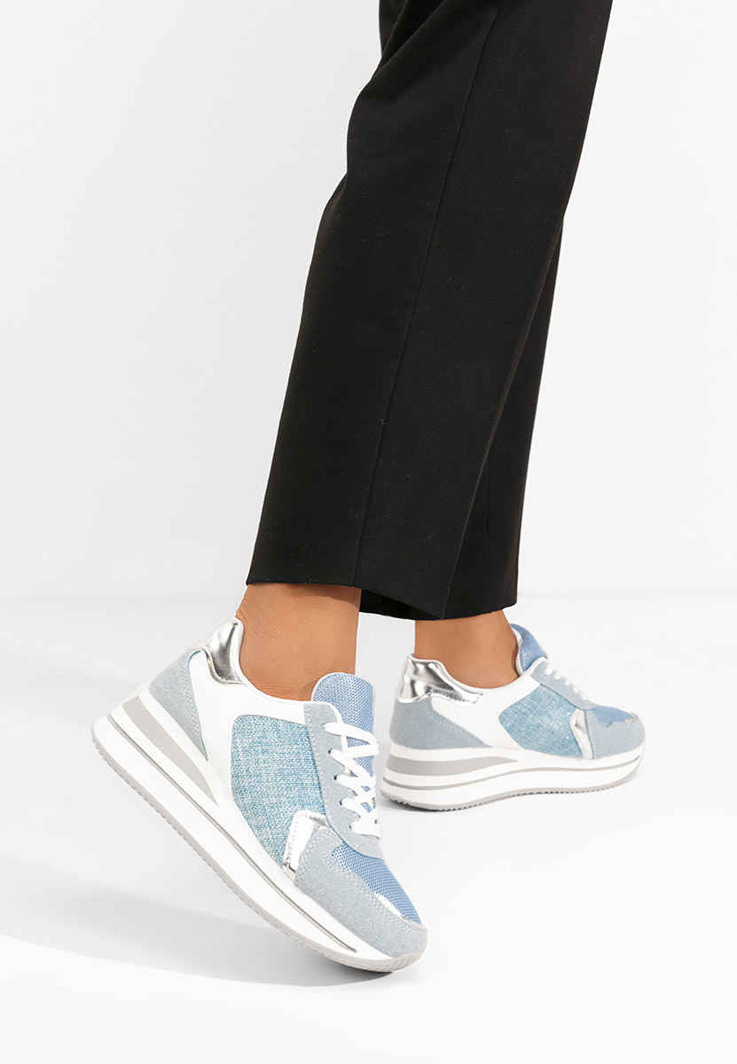 Sidnei kék telitalpú platform sneaker