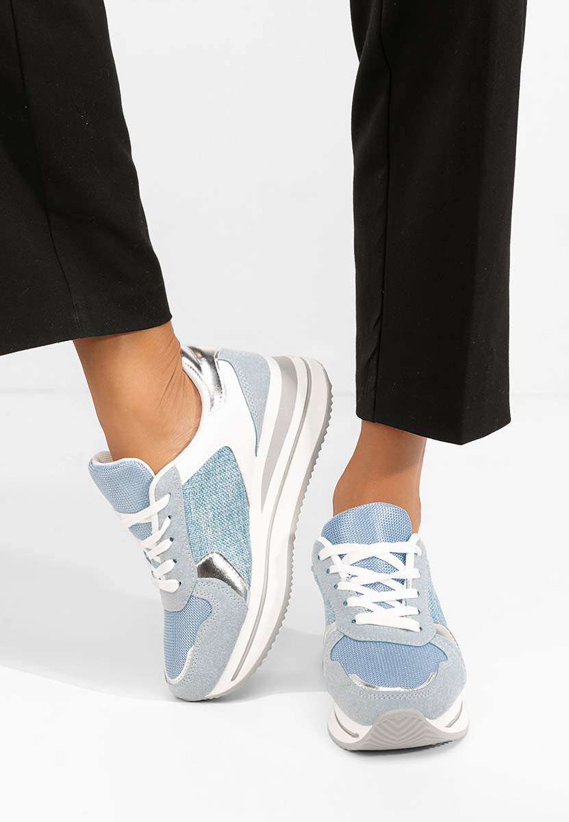 Sidnei kék telitalpú platform sneaker