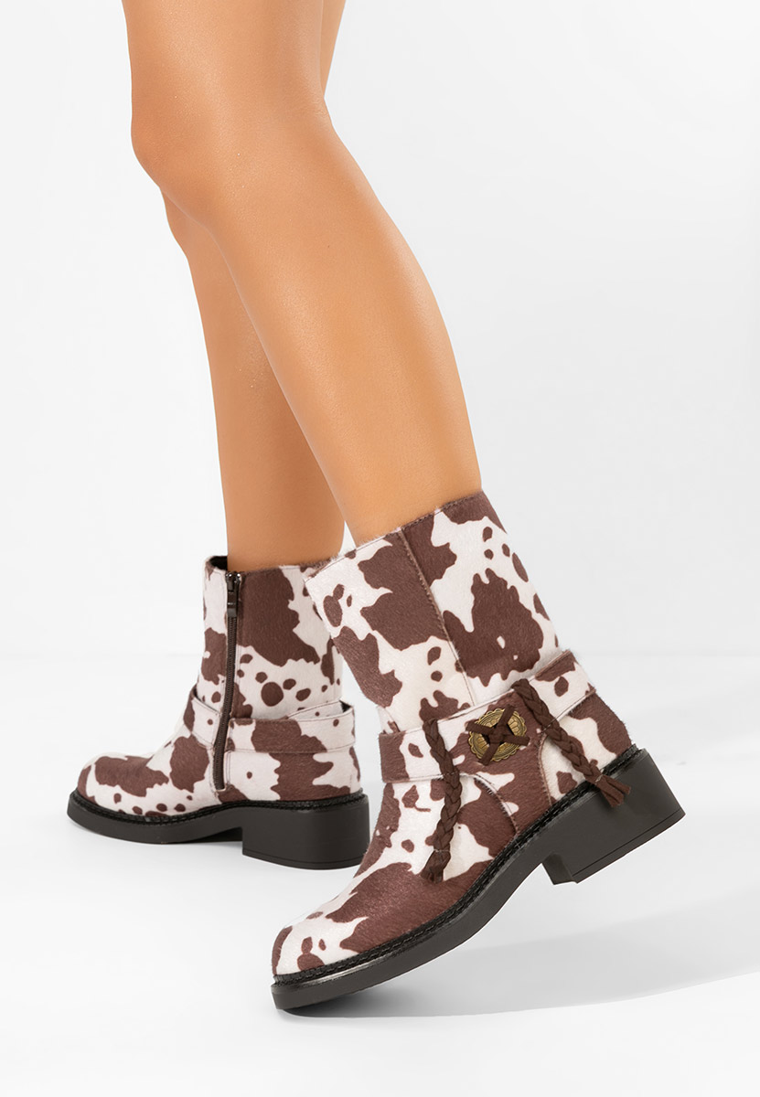 Alasika állatlenyomat női bokacsizma