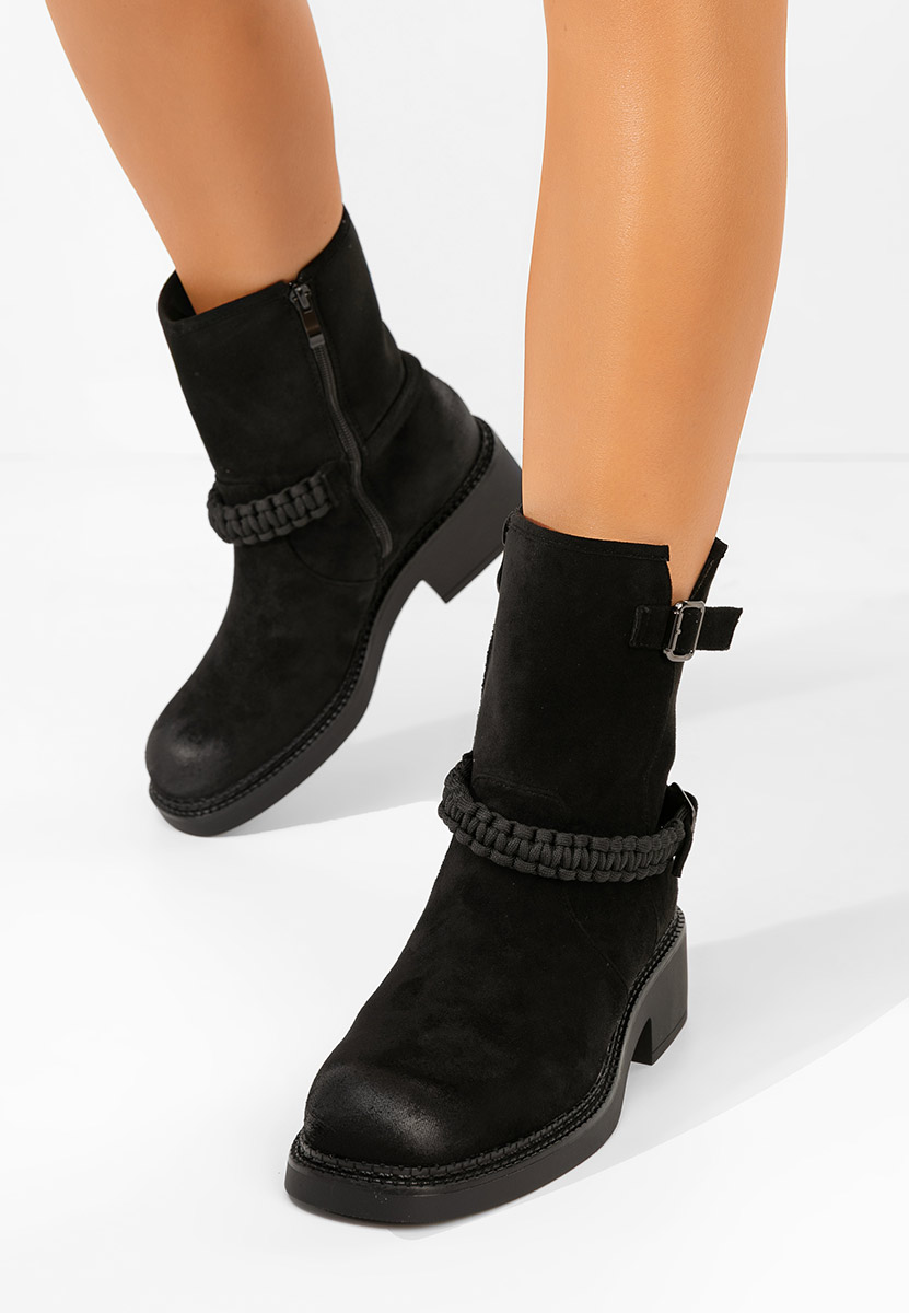 Sikada fekete női bokacsizma