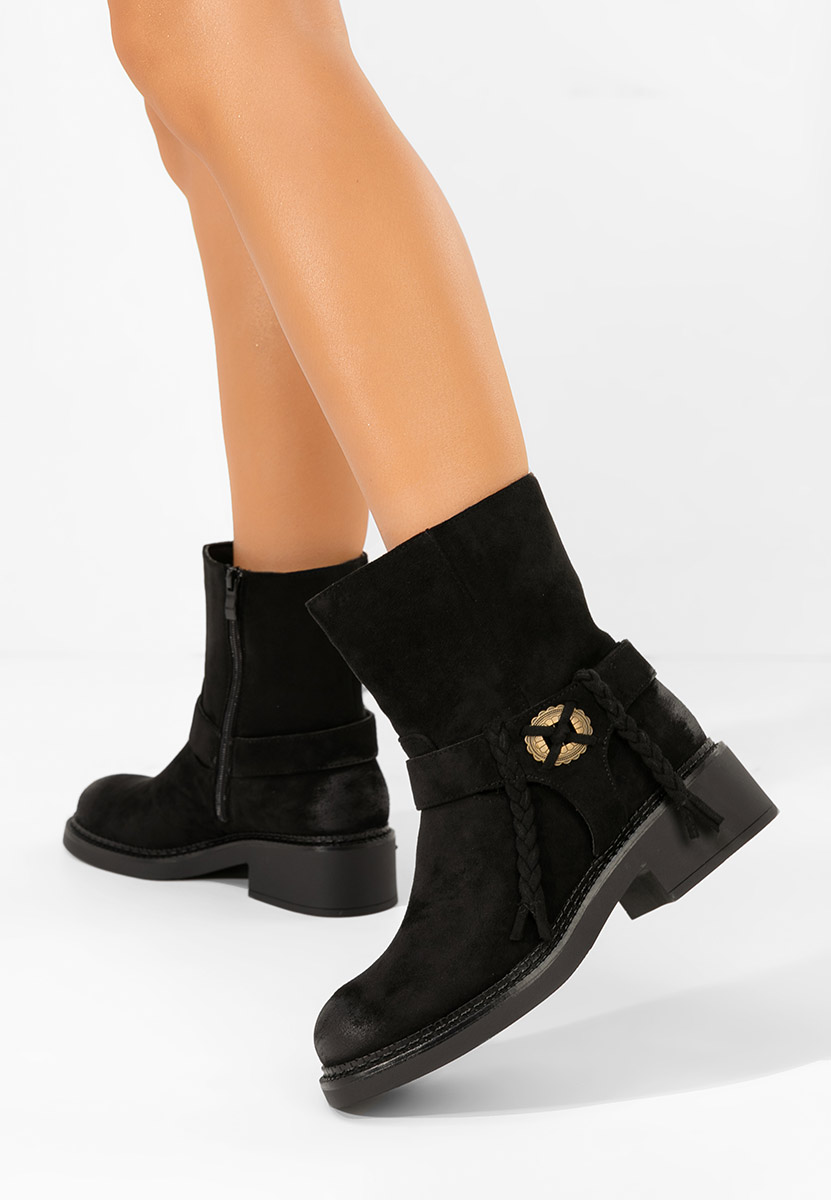 Alasika fekete női bokacsizma