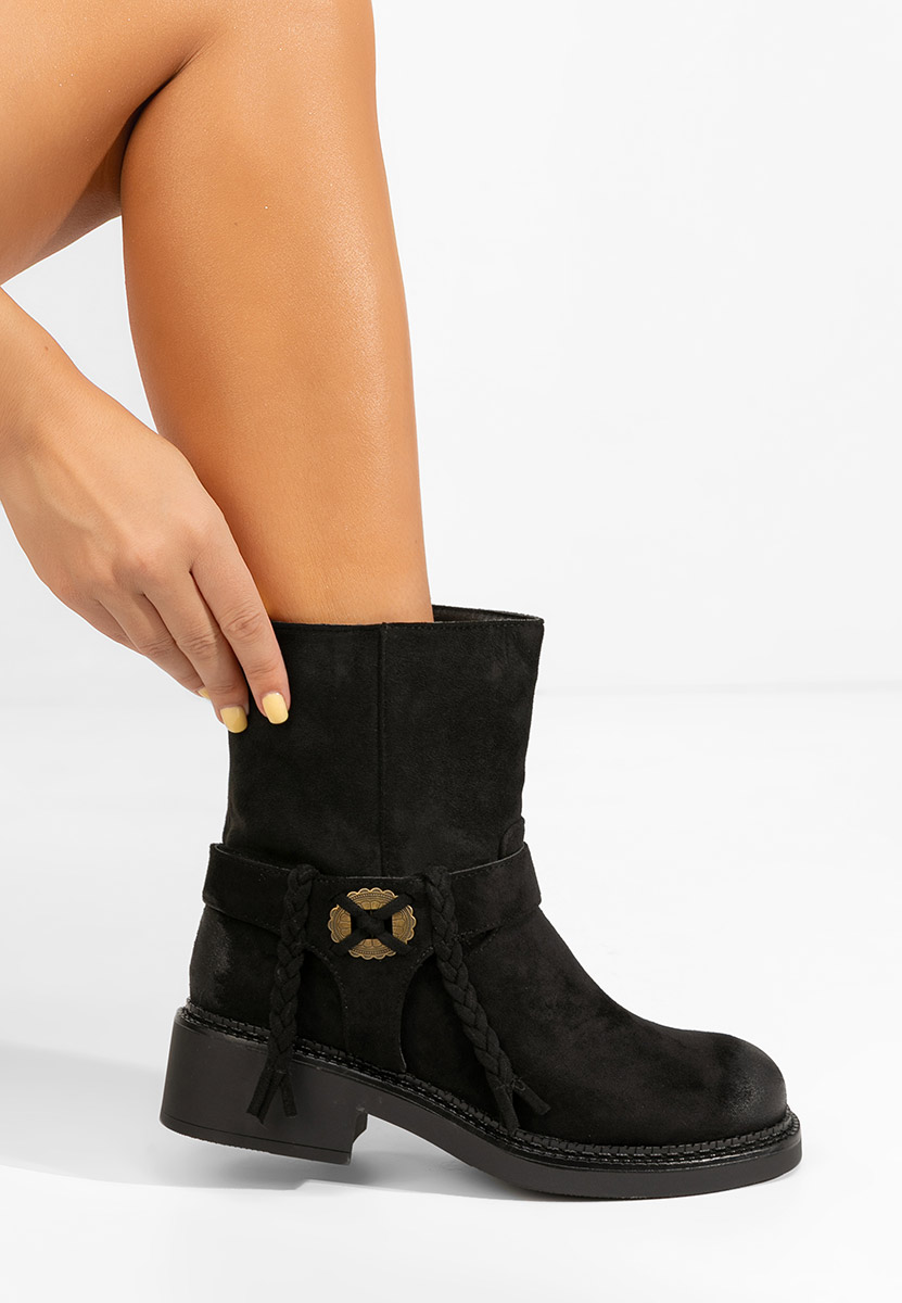 Alasika fekete női bokacsizma