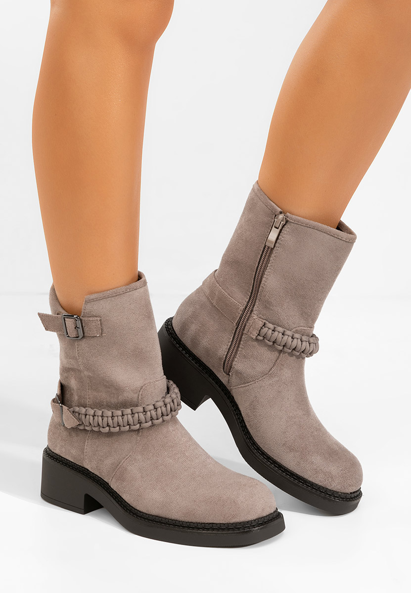 Sikada szürke női bokacsizma