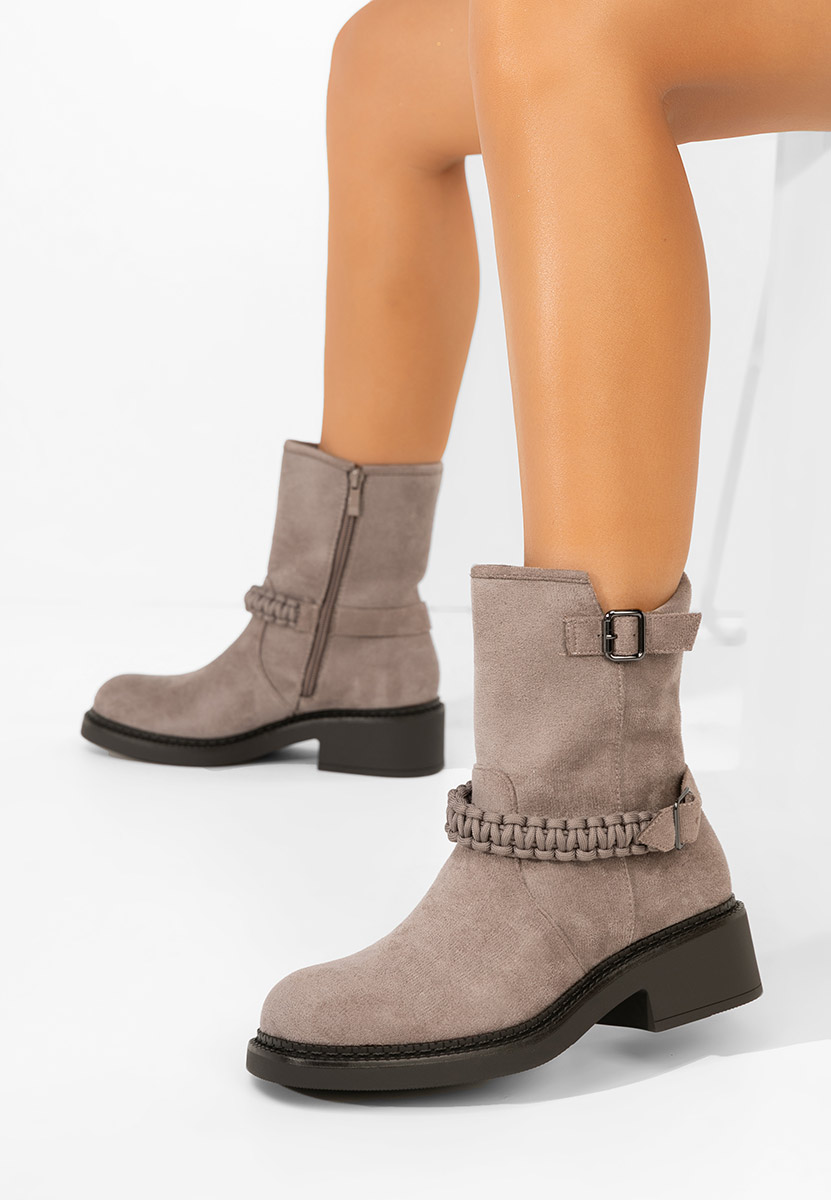 Sikada szürke női bokacsizma