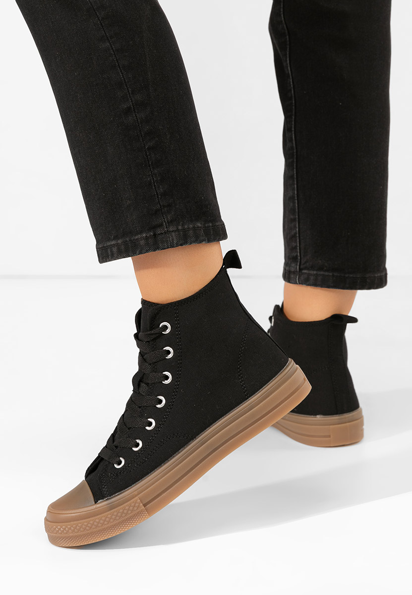 Thyora fekete magasszárú teniszcipő