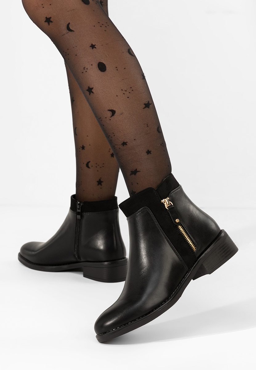 Lanaki fekete női bokacsizma