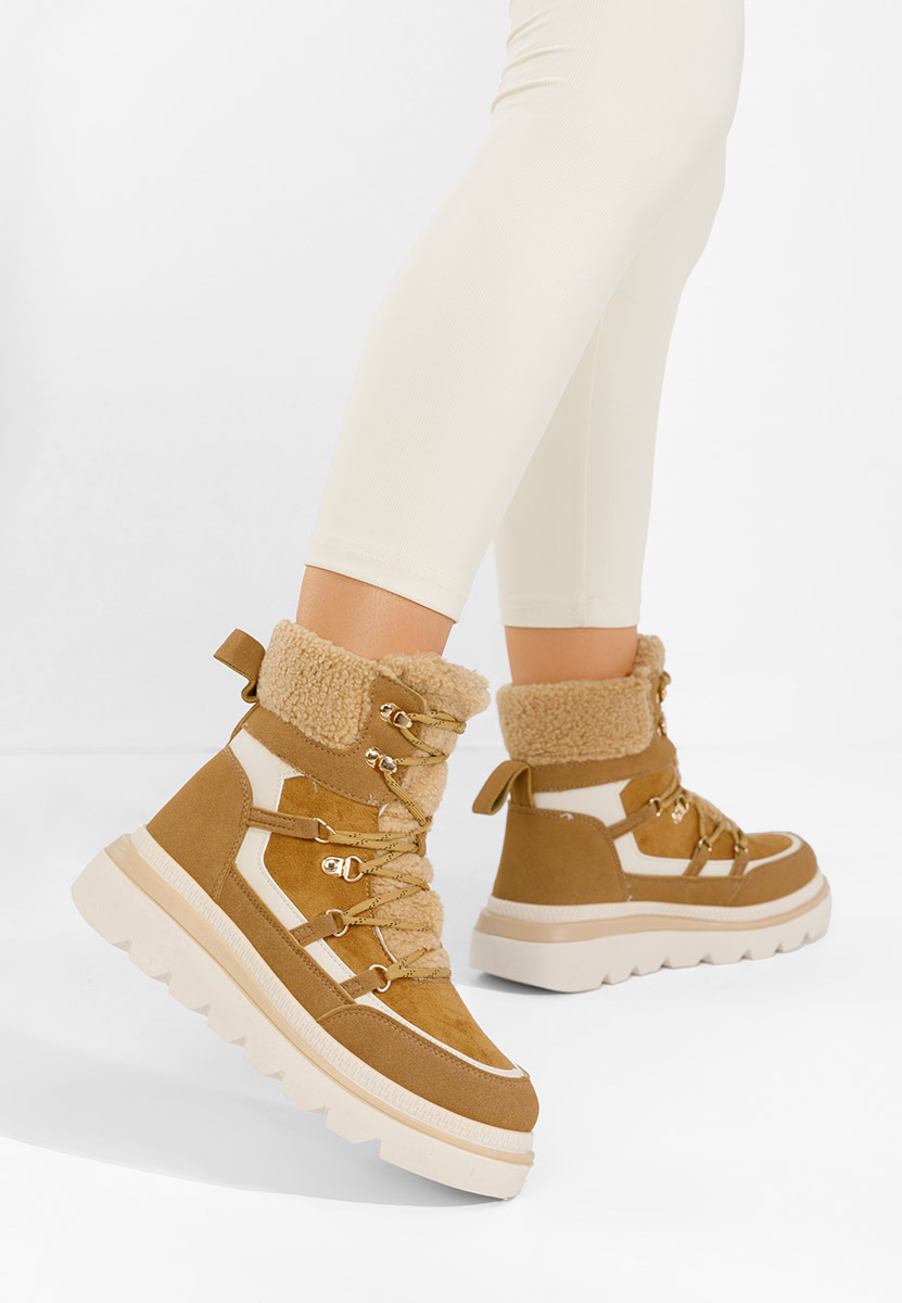 Mavira camel telitalpú platform bokacsizma