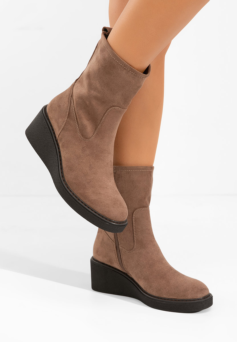 Lysara barna női platform bokacipő