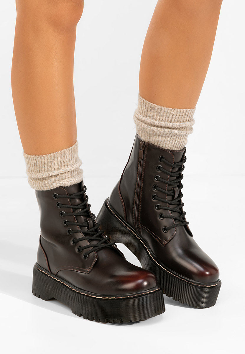 Martensa borvörös női bakancs