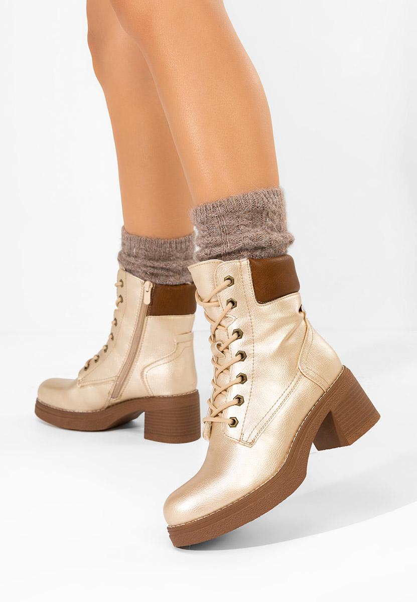 Celoria aranyszínü női bokacsizma