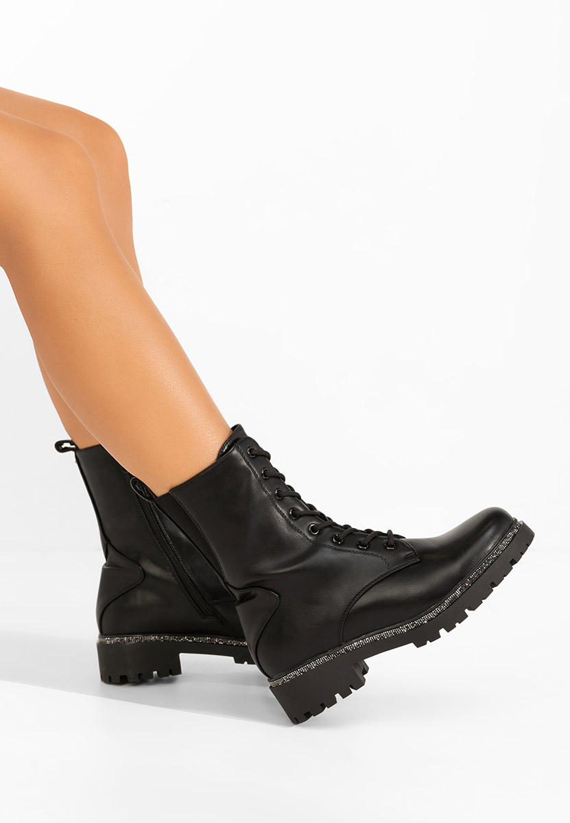 Savencia fekete női bakancs