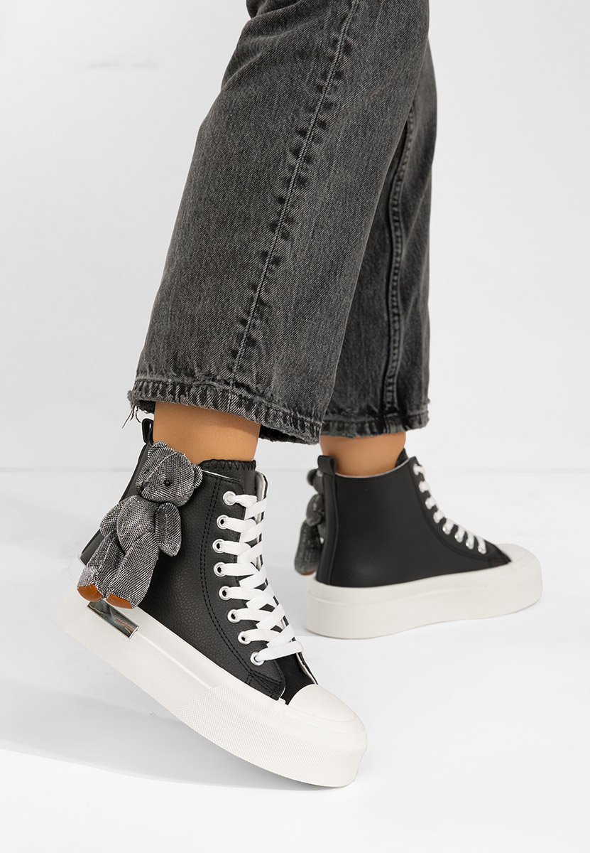 Alisea fekete magasszárú teniszcipő