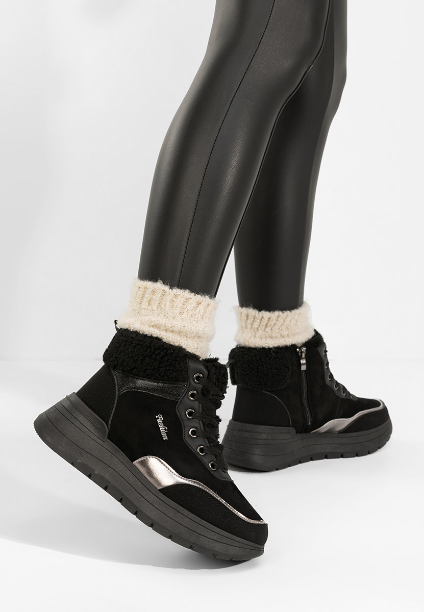 Lisaia fekete női téli tornacipők