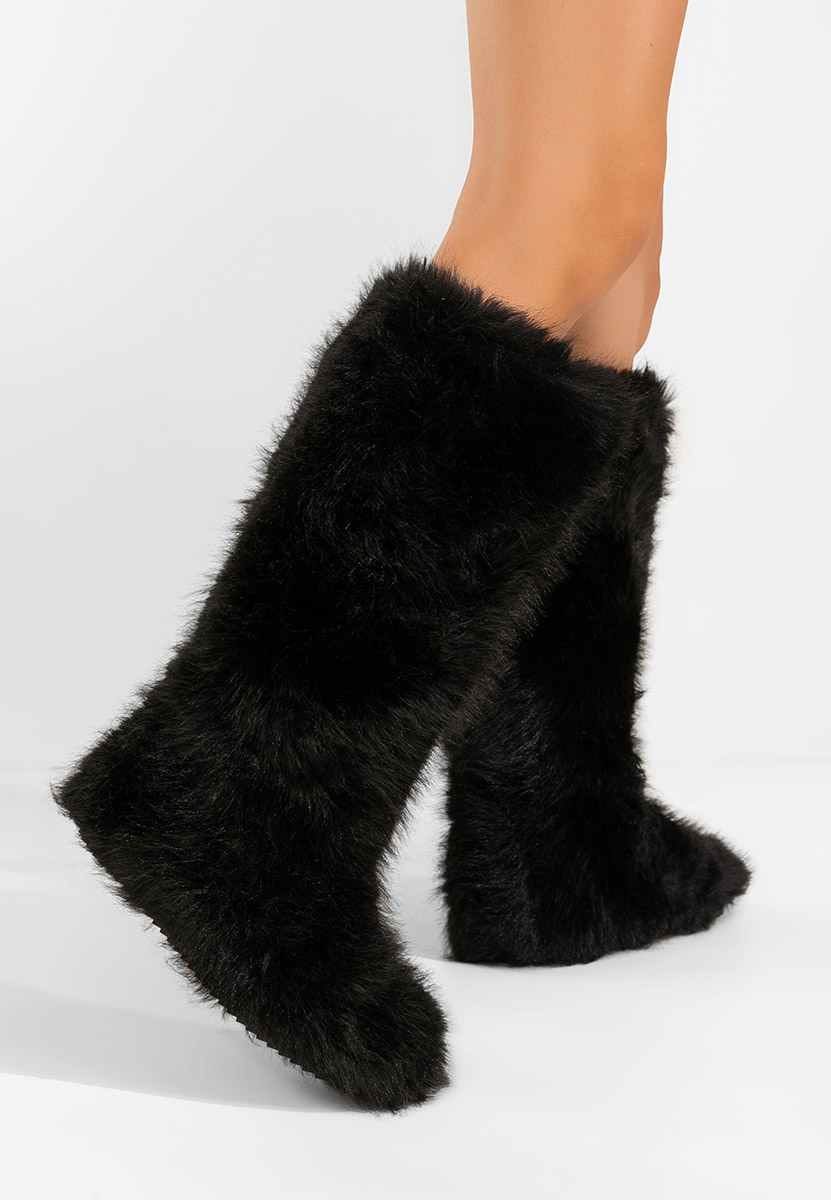 Gelira fekete meleg női csizma 