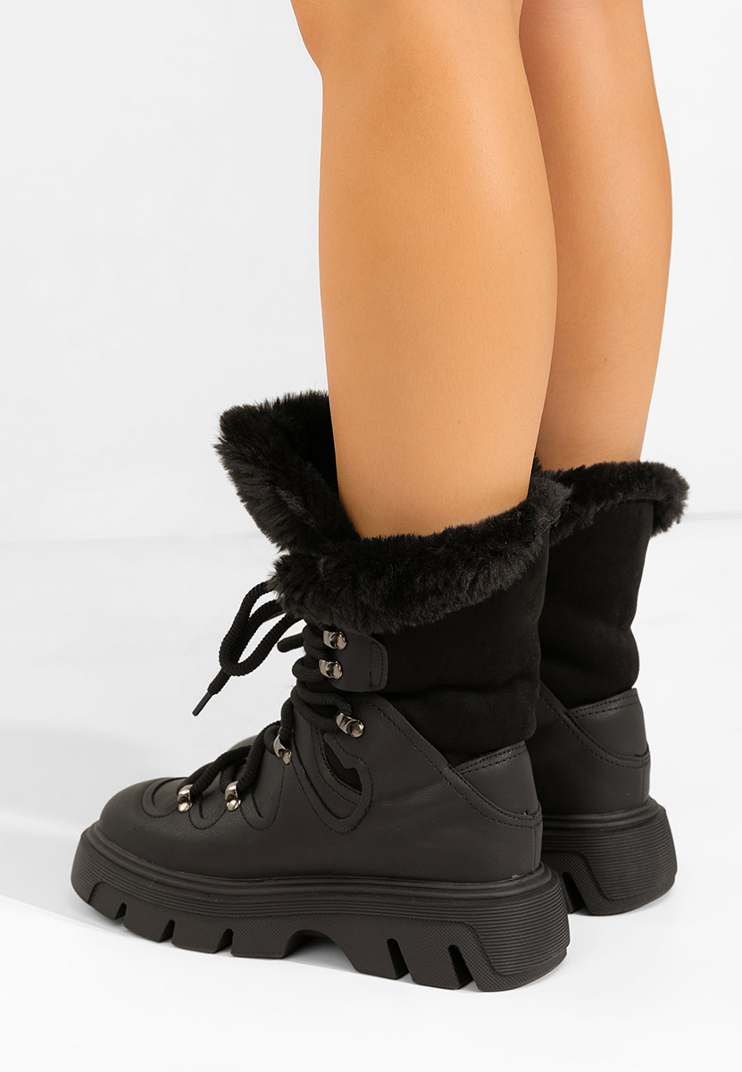 Celima fekete női téli bokacsizma