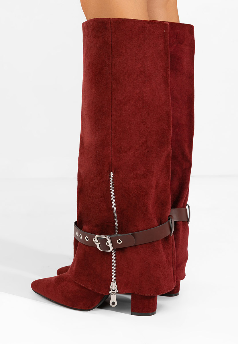 Scotia borvörös magassarkú csizma