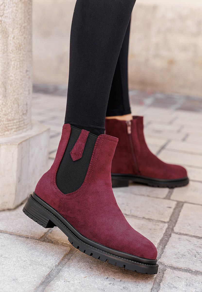 Nevea borvörös női bokacsizma