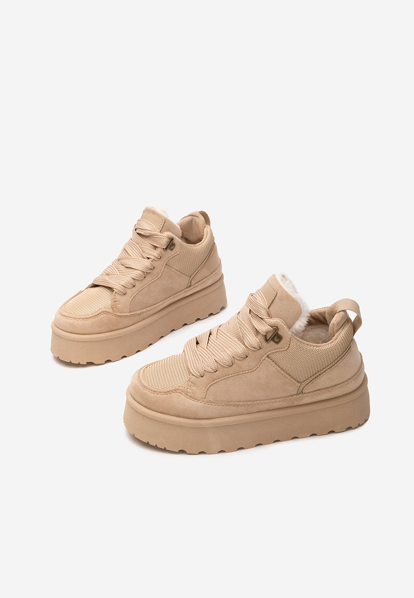 Isariel khaki telitalpú platform sneaker