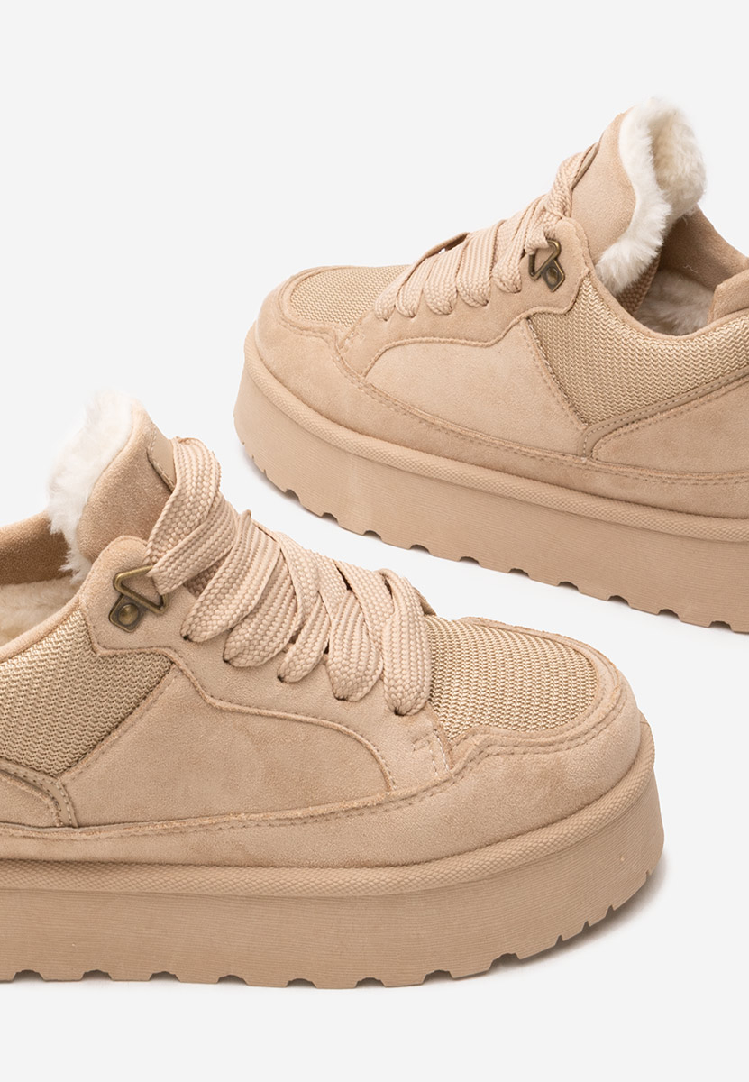 Isariel khaki telitalpú platform sneaker