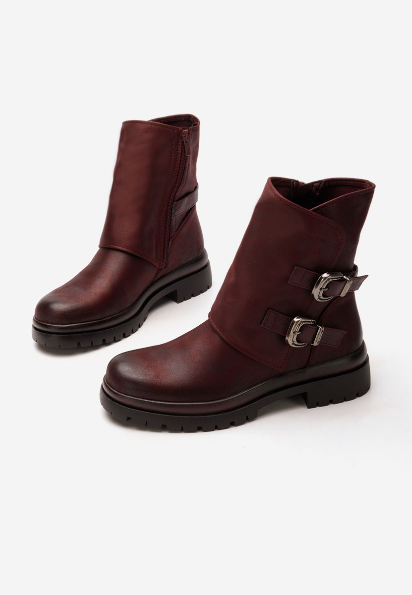 Alenoa borvörös női bokacipő