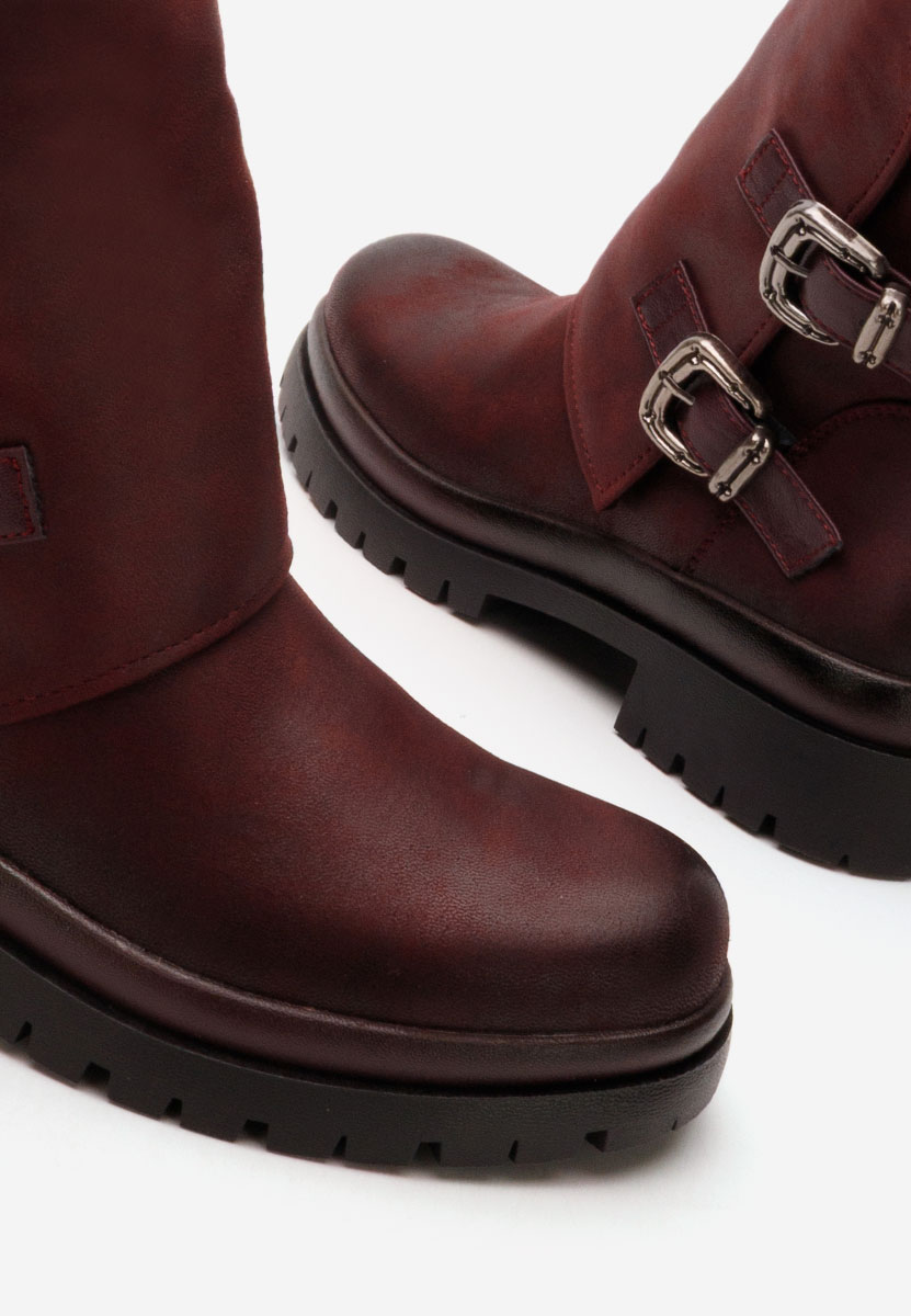 Alenoa borvörös női bokacipő