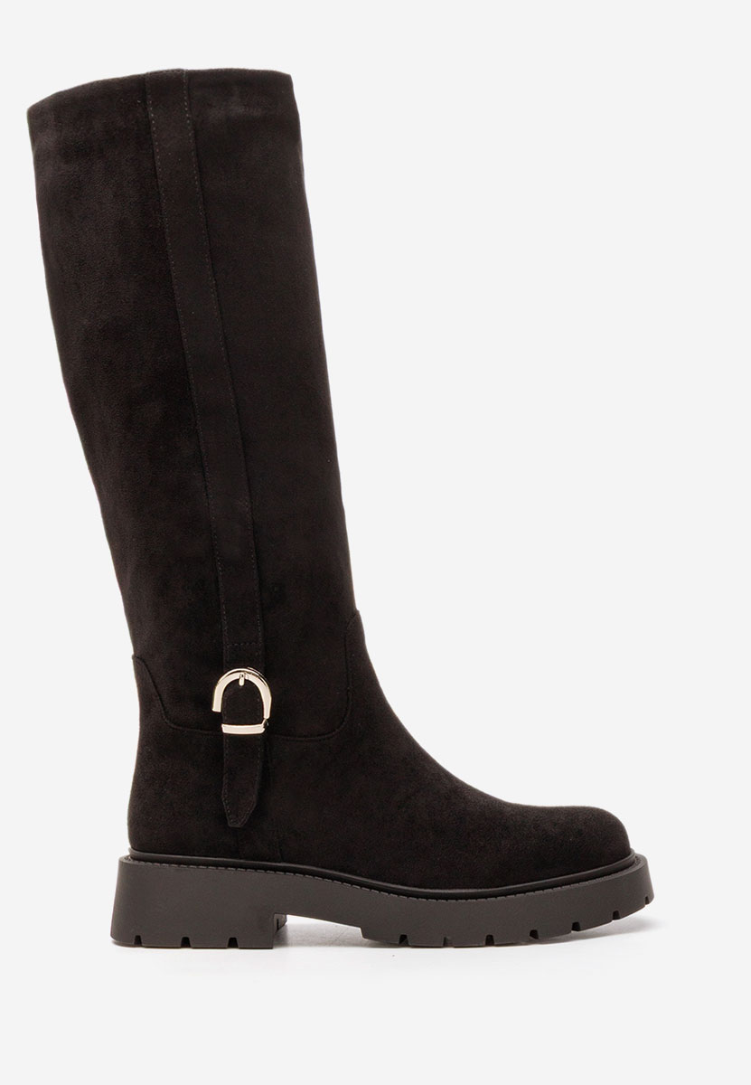 Sinoma fekete hosszú szárú csizma