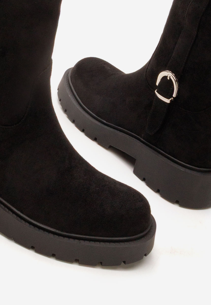 Sinoma fekete hosszú szárú csizma