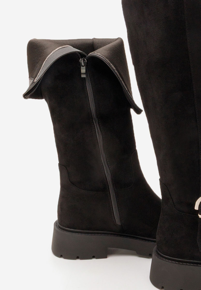 Sinoma fekete hosszú szárú csizma