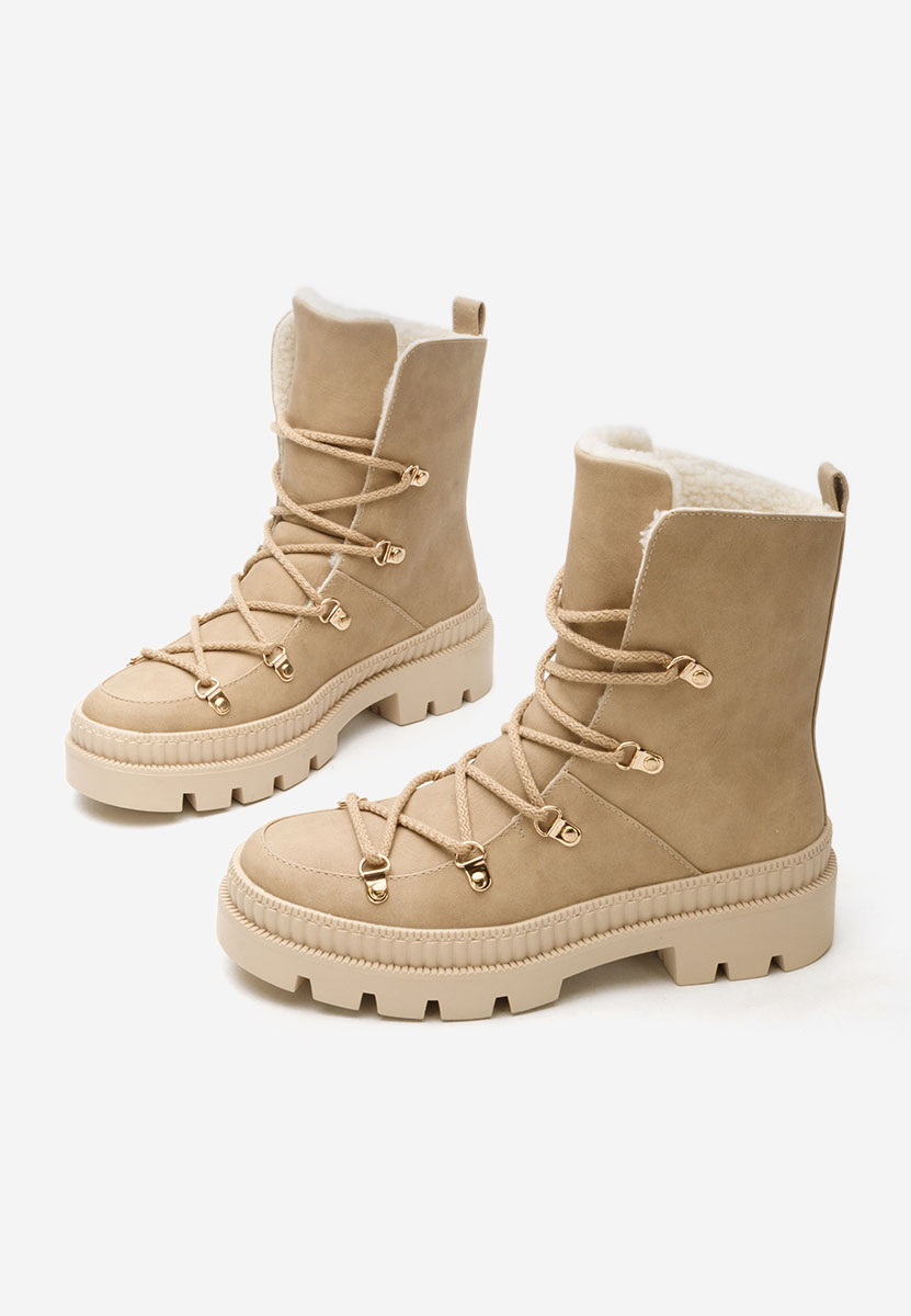 Solira khaki női téli bokacipő