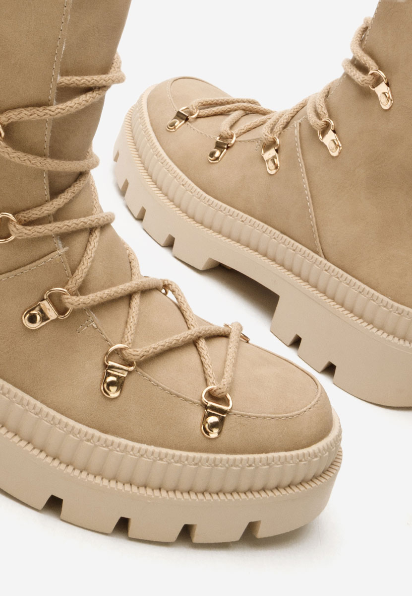 Solira khaki női téli bokacipő