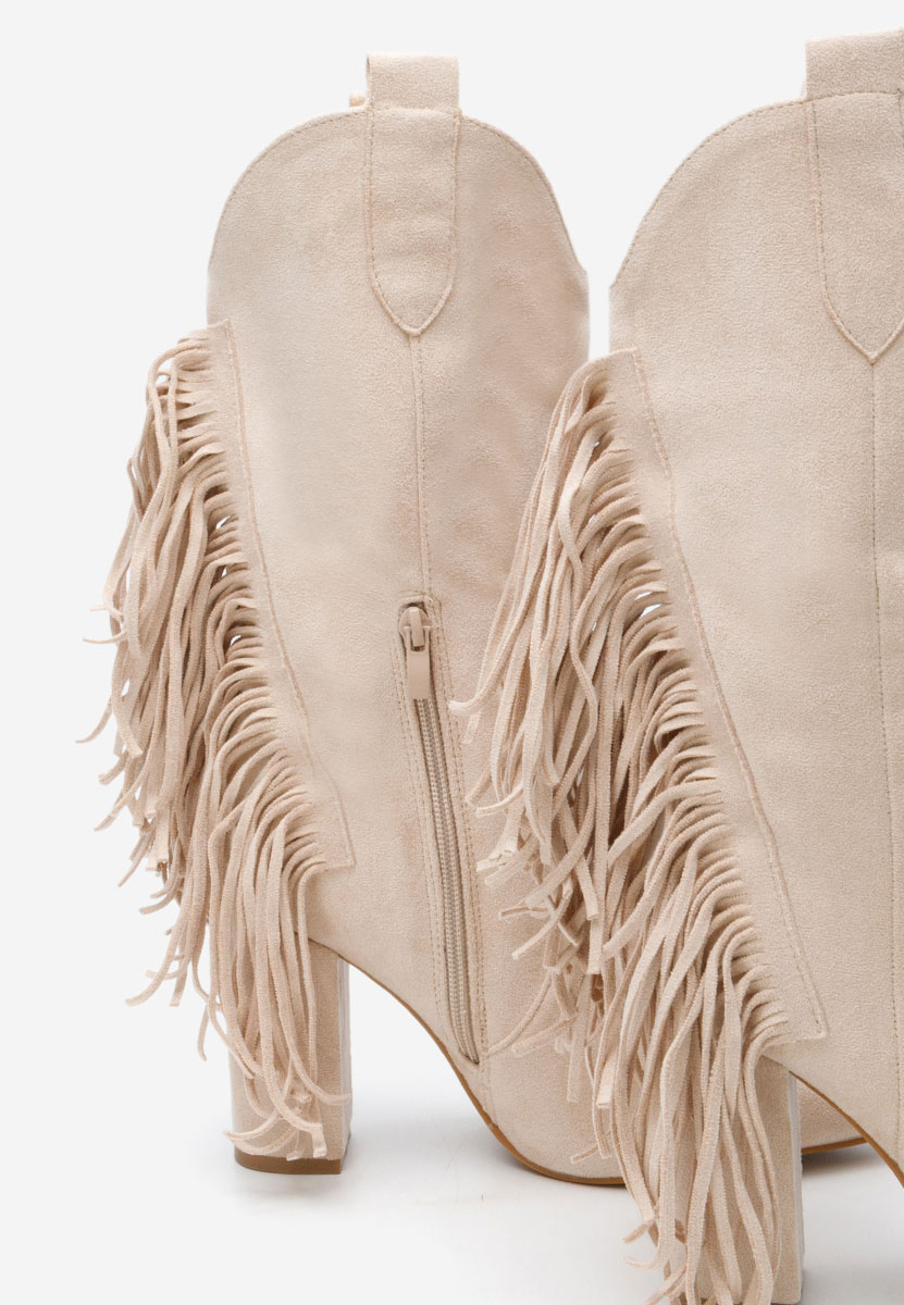 Aurina bézs cowboy csizma női 